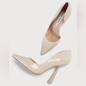 Steve Madden Damzil Bone Patent Pointed-Toe D'Orsay Pumps Size 8.5 BNWOB